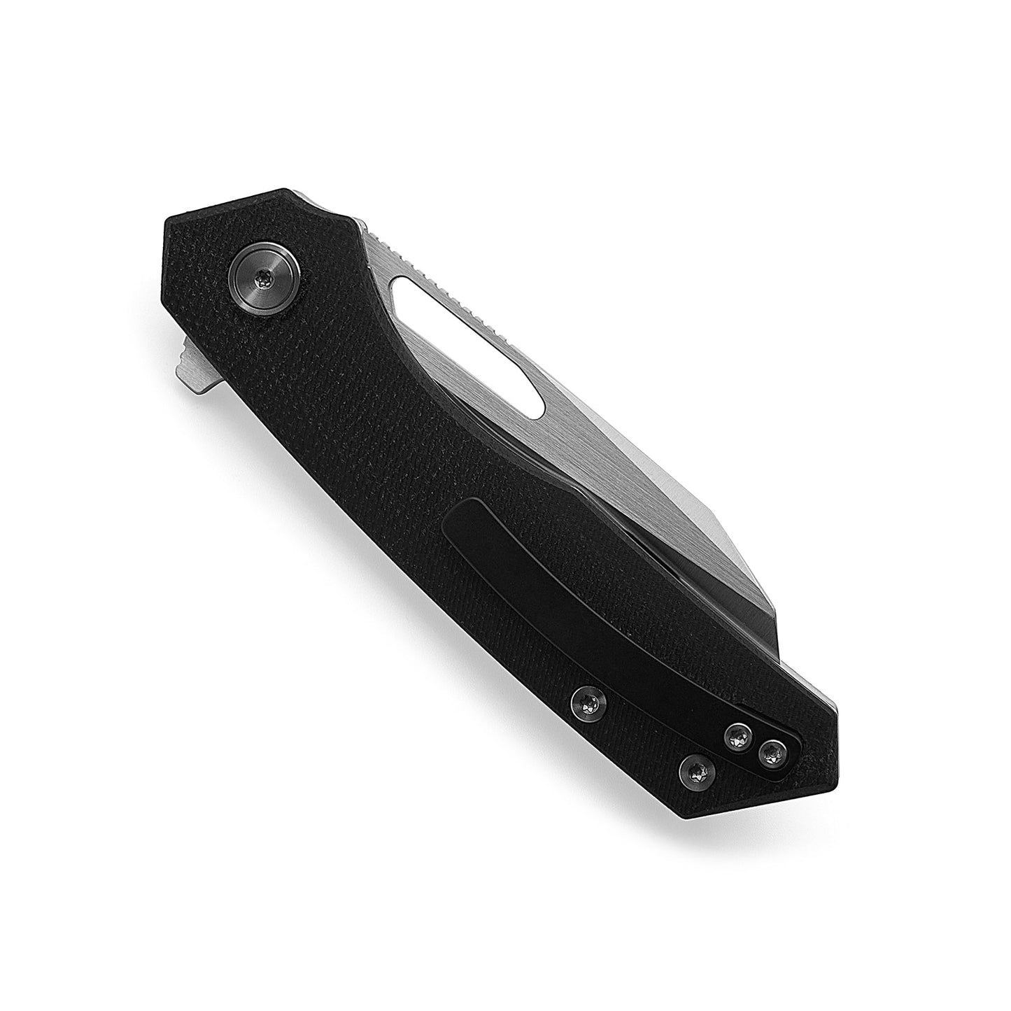 M Miguron Keryx Flipper Folding Knife Black Micarta Handle 3.25" Satin 14C28N Blade MGR-813MWBK