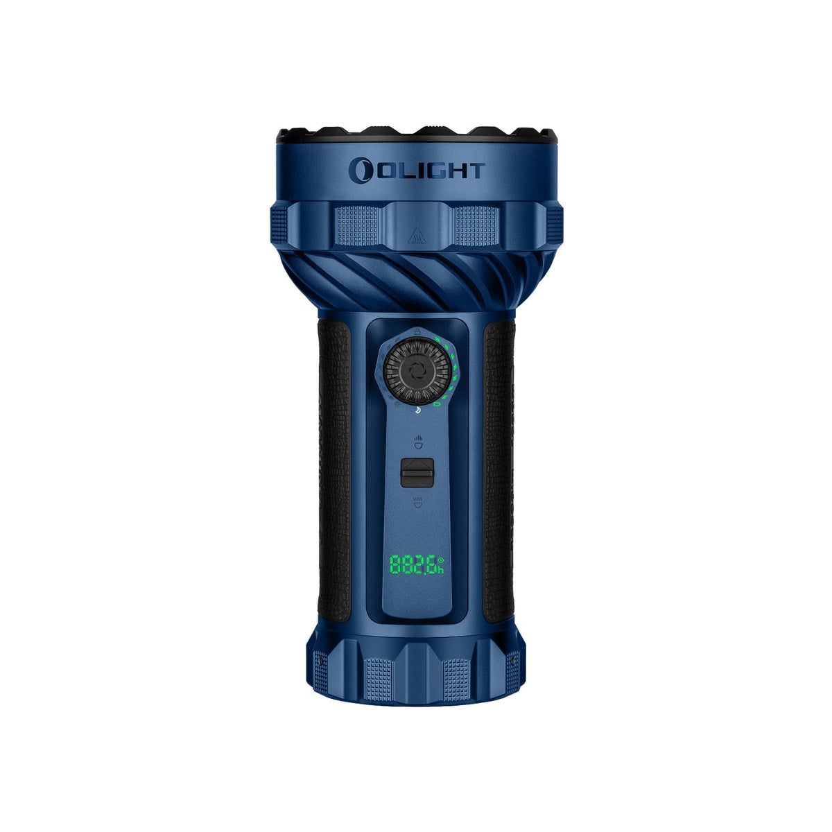 Olight Marauder 3 Midnight Blue front view – 25,000 lumen rechargeable searchlight with smart display