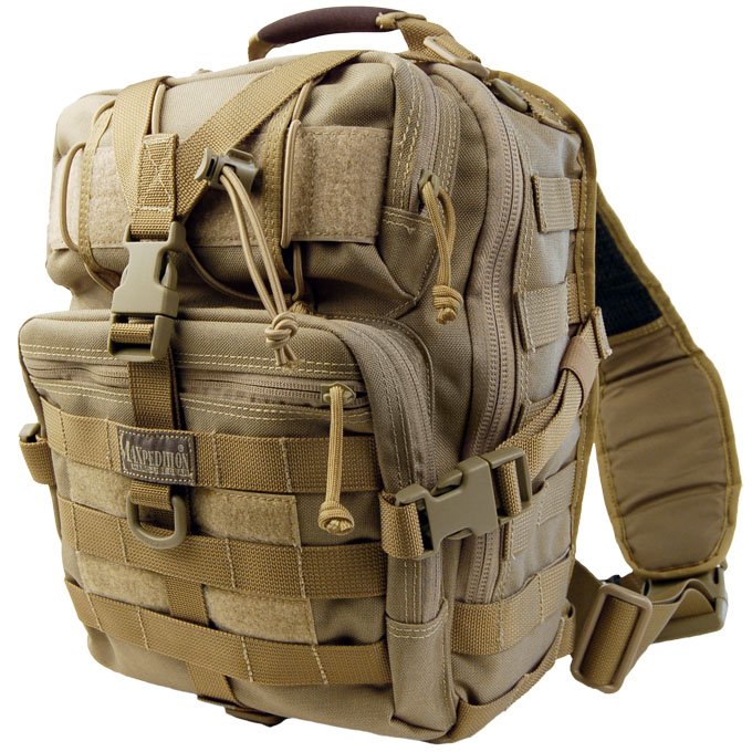 Maxpedition Malaga Gearslinger Shoulder Bag - Khaki 0423K