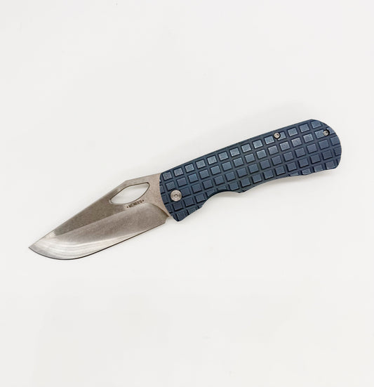 McNees Knives Dixon 3.75 inch MagnaCut blue satin blade