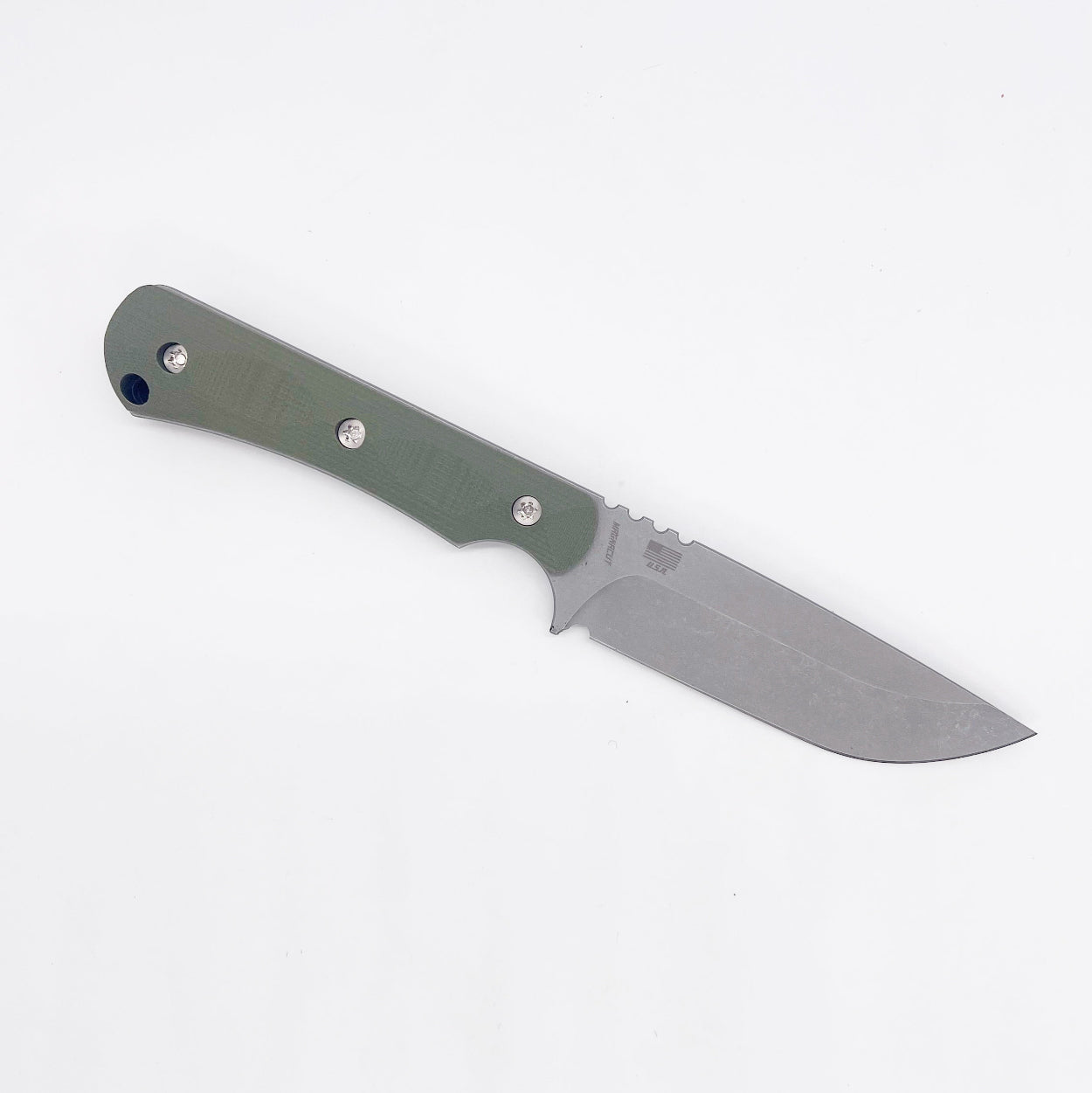 McNees Knives FX Ridge Runner SW-A – 3.7" MagnaCut Fixed Blade with OD Green G10 Handle
