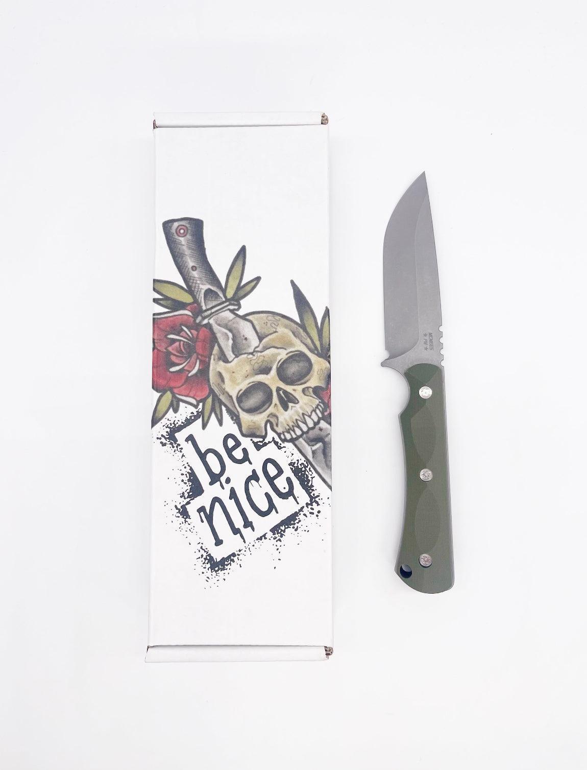 McNees Knives FX Ridge Runner SW-A – 3.7" MagnaCut Fixed Blade with OD Green G10 Handle