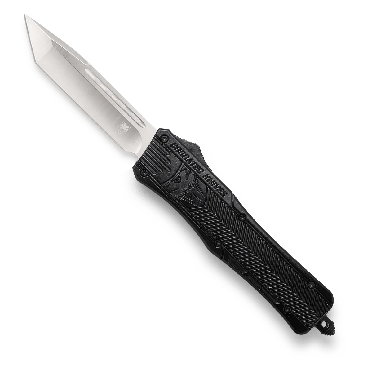 CobraTec CTK-1 Black Medium Dual Action Knife 3in Tanto D2 Steel Blade