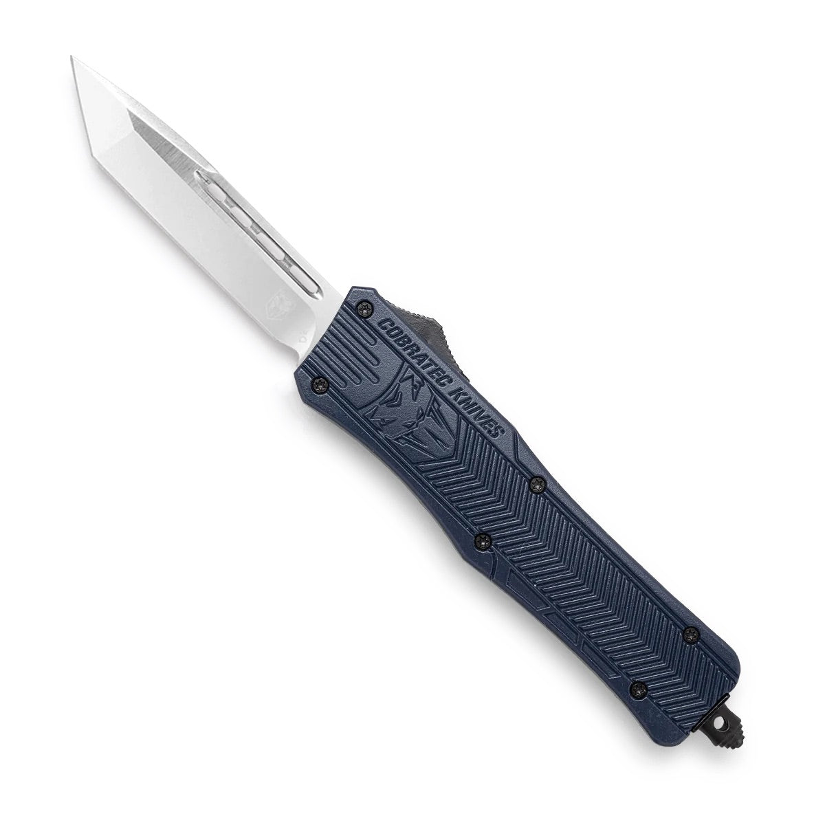CobraTec CTK-1 NYPD Blue Medium Dual Action Knife 3in Tanto D2 Steel Blade