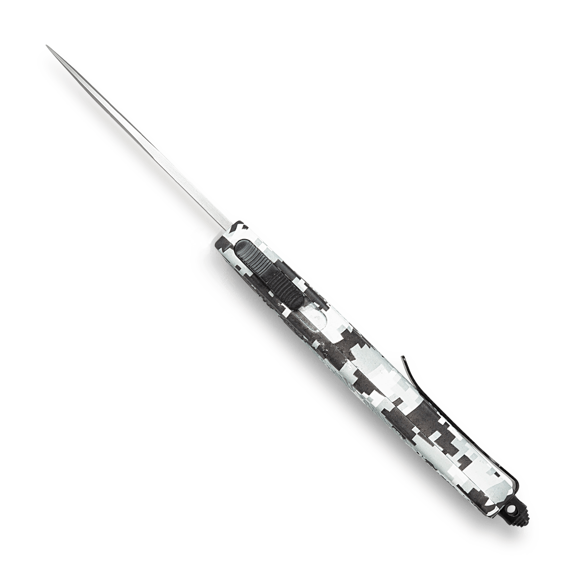 Cobratec MEDIUM CTK-1 WINTER DIGI CAMO Automatic OTF Knife - Drop Point Non-Serrated
