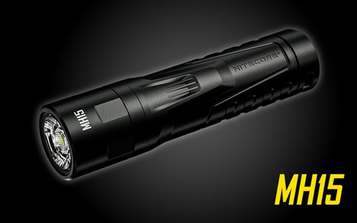 Nitecore MH15 front view – 2000 lumen USB-C rechargeable flashlight and power bank