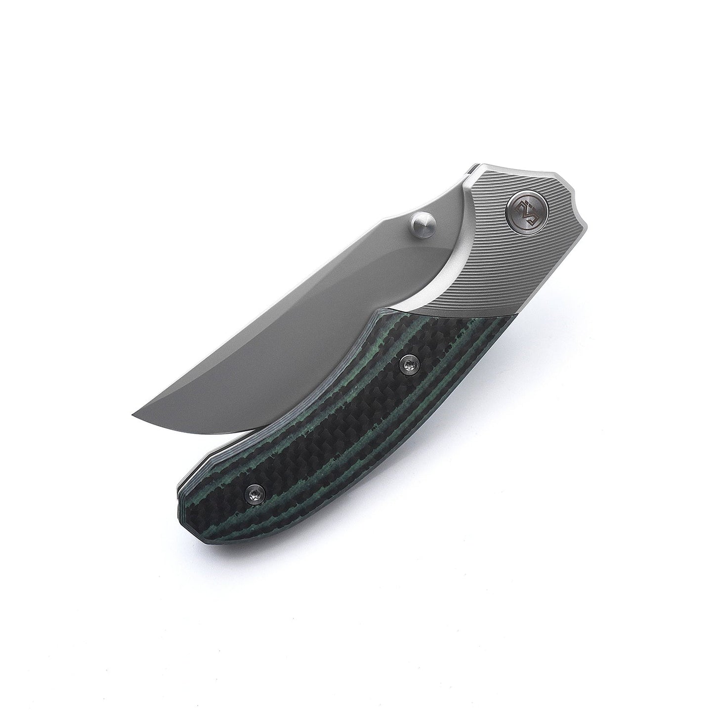 Miguron Centurion II Folding Knife Green Carbon Fiber 3.5" Sandblasted M390 Blade MGR-609GNII