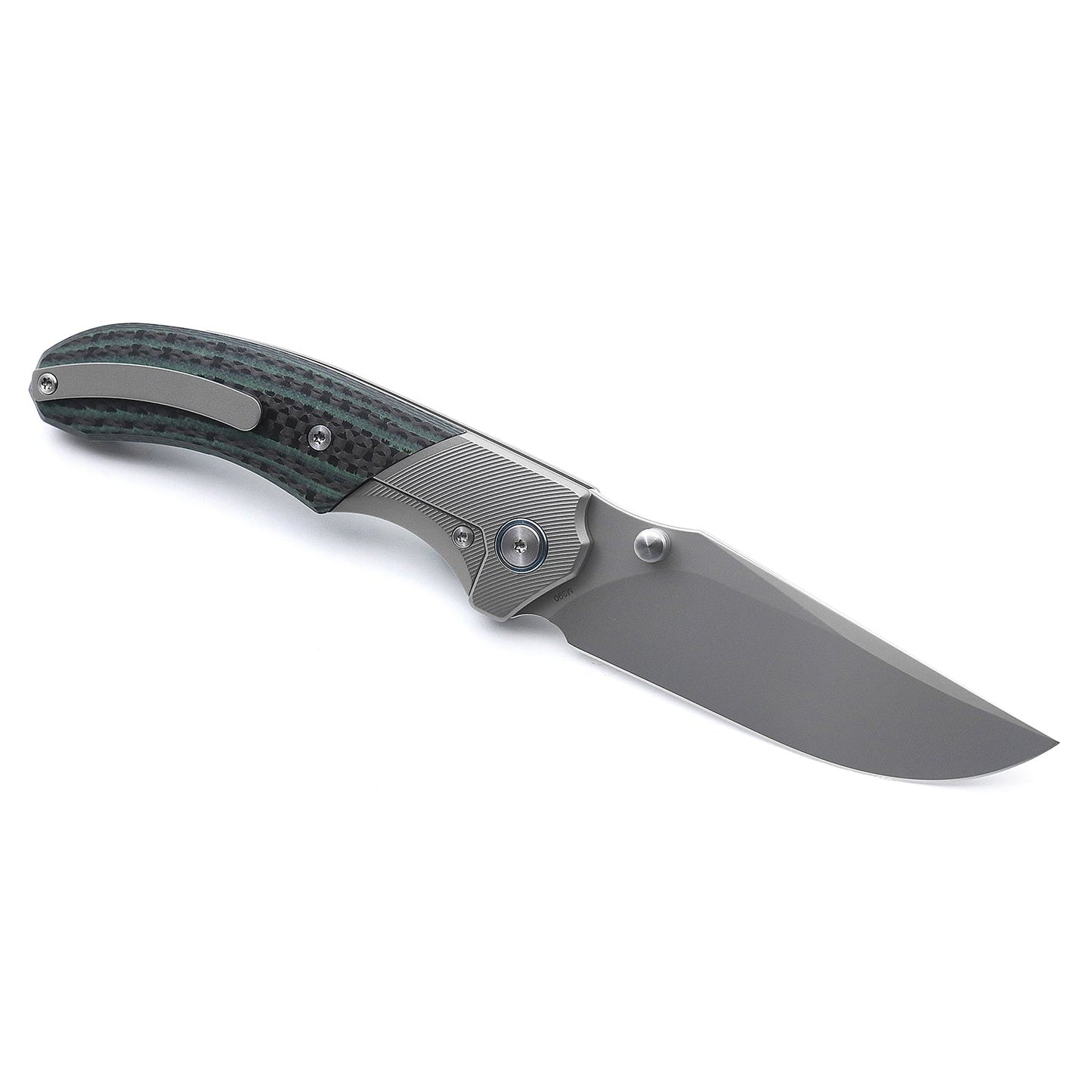Miguron Centurion II Folding Knife Green Carbon Fiber 3.5" Sandblasted M390 Blade MGR-609GNII