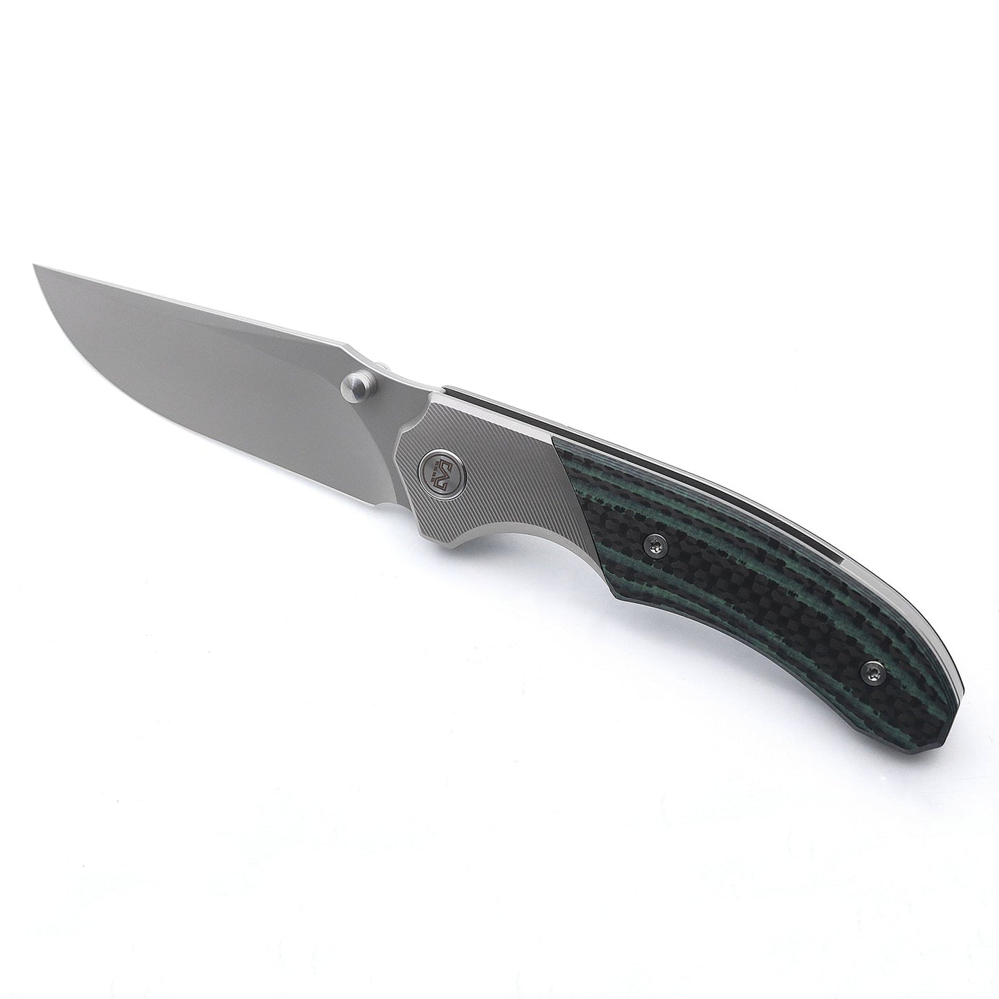 Miguron Centurion II Folding Knife Green Carbon Fiber 3.5" Sandblasted M390 Blade MGR-609GNII