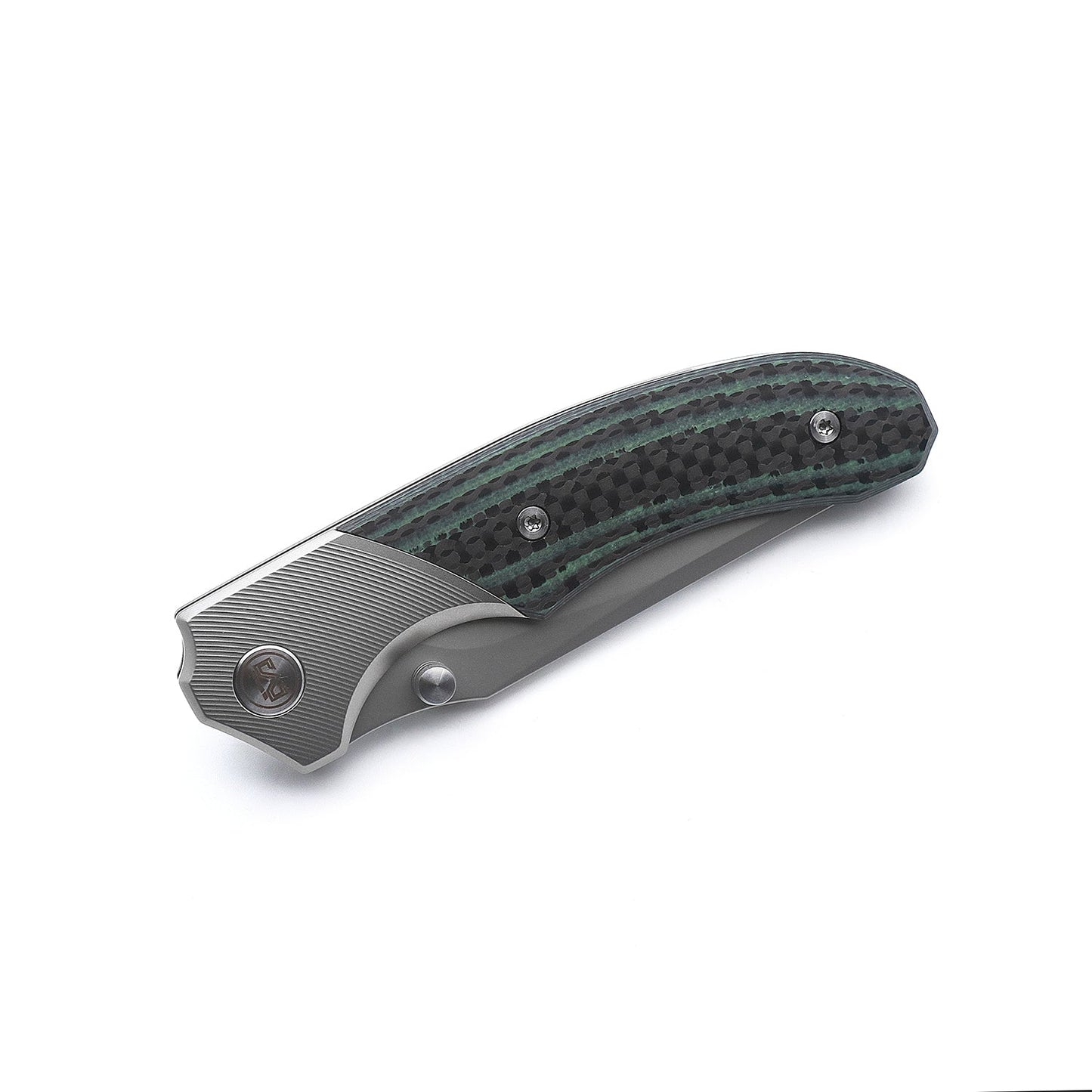 Miguron Centurion II Folding Knife Green Carbon Fiber 3.5" Sandblasted M390 Blade MGR-609GNII