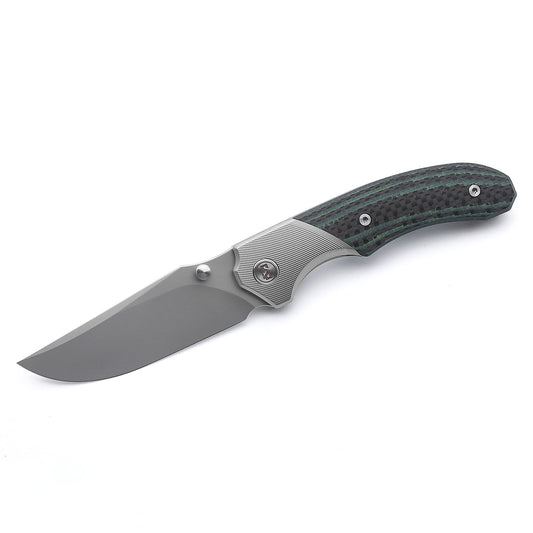 Miguron Centurion II Folding Knife Green Carbon Fiber 3.5" Sandblasted M390 Blade MGR-609GNII