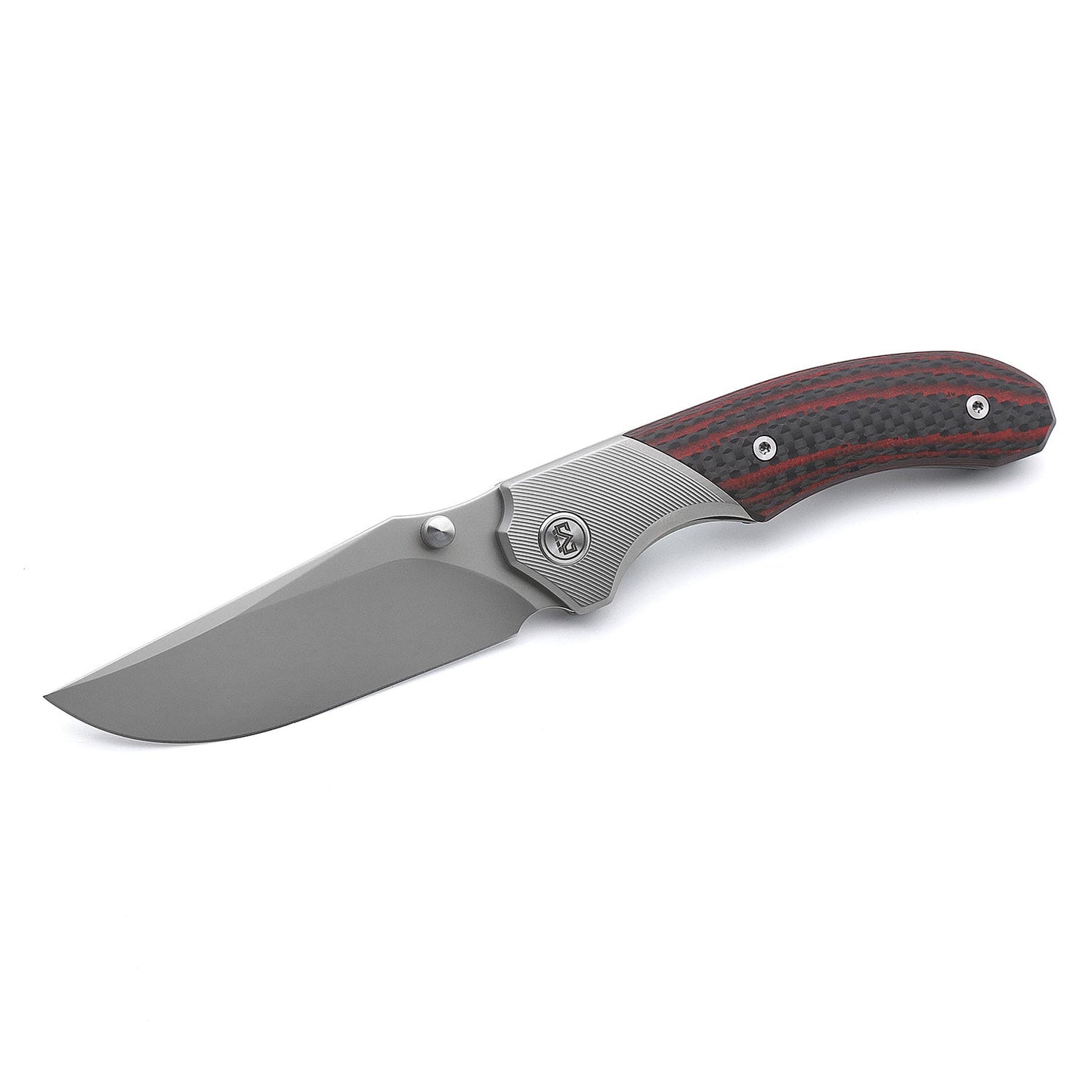 Miguron Centurion II Folding Knife Red Carbon Fiber 3.5" Sandblasted M390 Blade MGR-609RDII