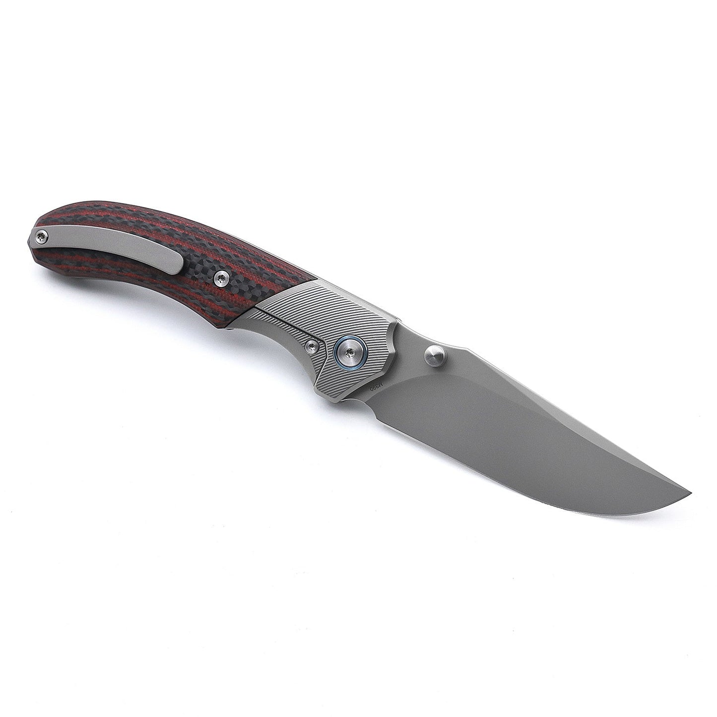 Miguron Centurion II Folding Knife Red Carbon Fiber 3.5" Sandblasted M390 Blade MGR-609RDII