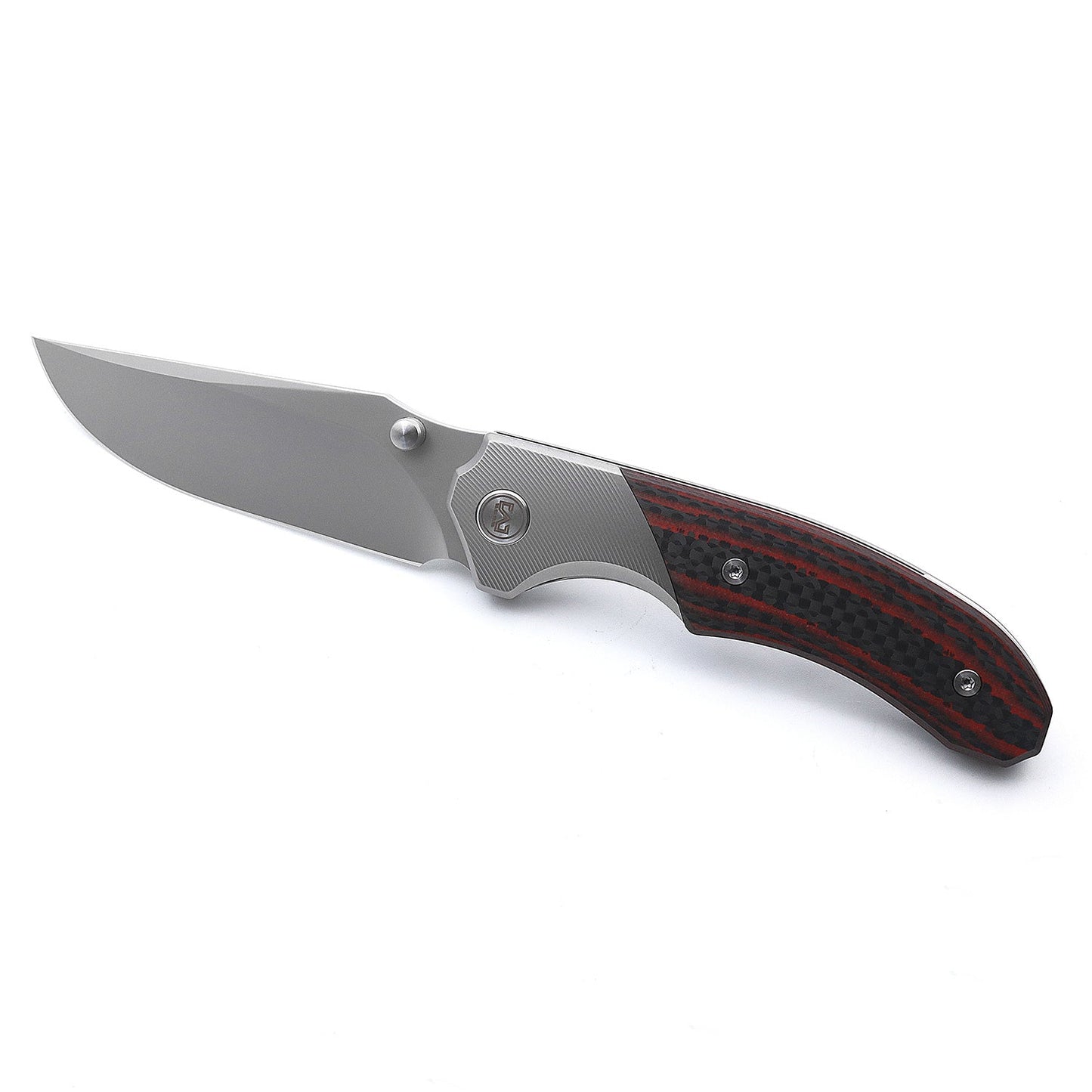 Miguron Centurion II Folding Knife Red Carbon Fiber 3.5" Sandblasted M390 Blade MGR-609RDII