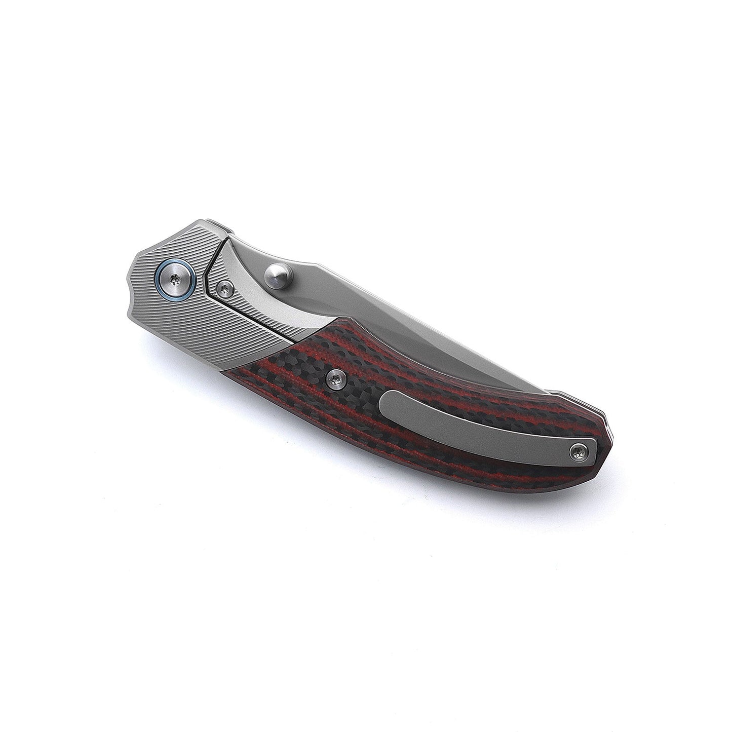 Miguron Centurion II Folding Knife Red Carbon Fiber 3.5" Sandblasted M390 Blade MGR-609RDII