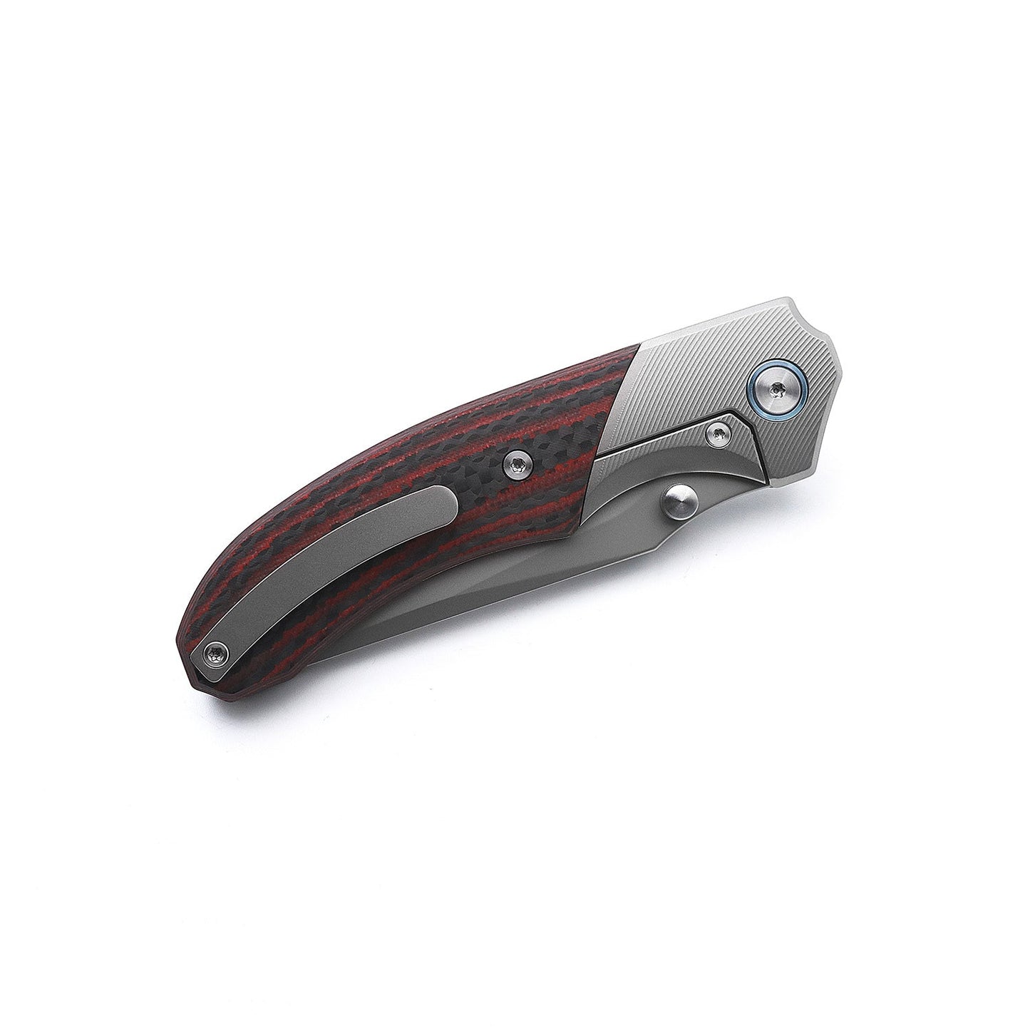 Miguron Centurion II Folding Knife Red Carbon Fiber 3.5" Sandblasted M390 Blade MGR-609RDII