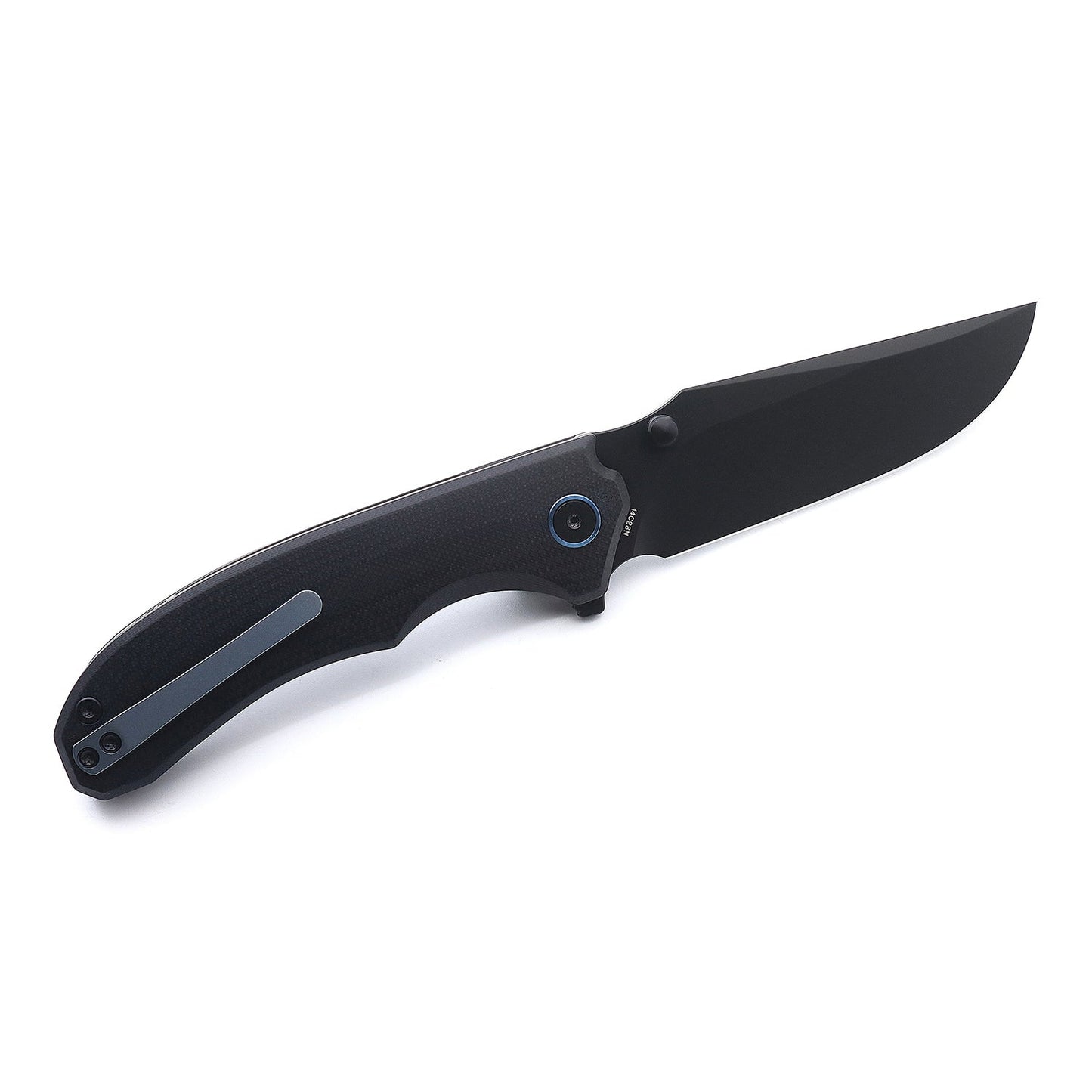 Miguron Centurion Folding Knife 3.5" 14C28N Black PVD Blade Black G10 Handle MGR-812BK