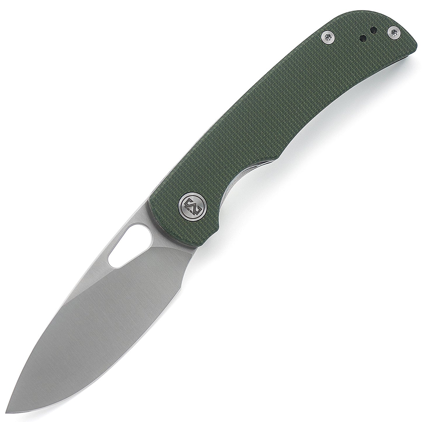 Miguron Moyarl Folding Knife 3.25" 14C28N Satin Blade Green Micarta Handle MGR-806MGN