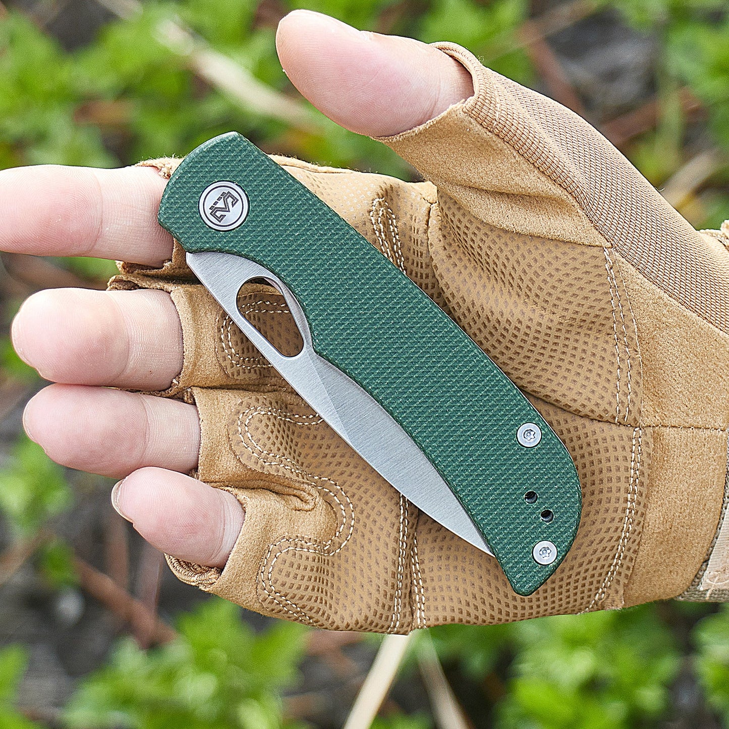 Miguron Moyarl Folding Knife 3.25" 14C28N Satin Blade Green Micarta Handle MGR-806MGN