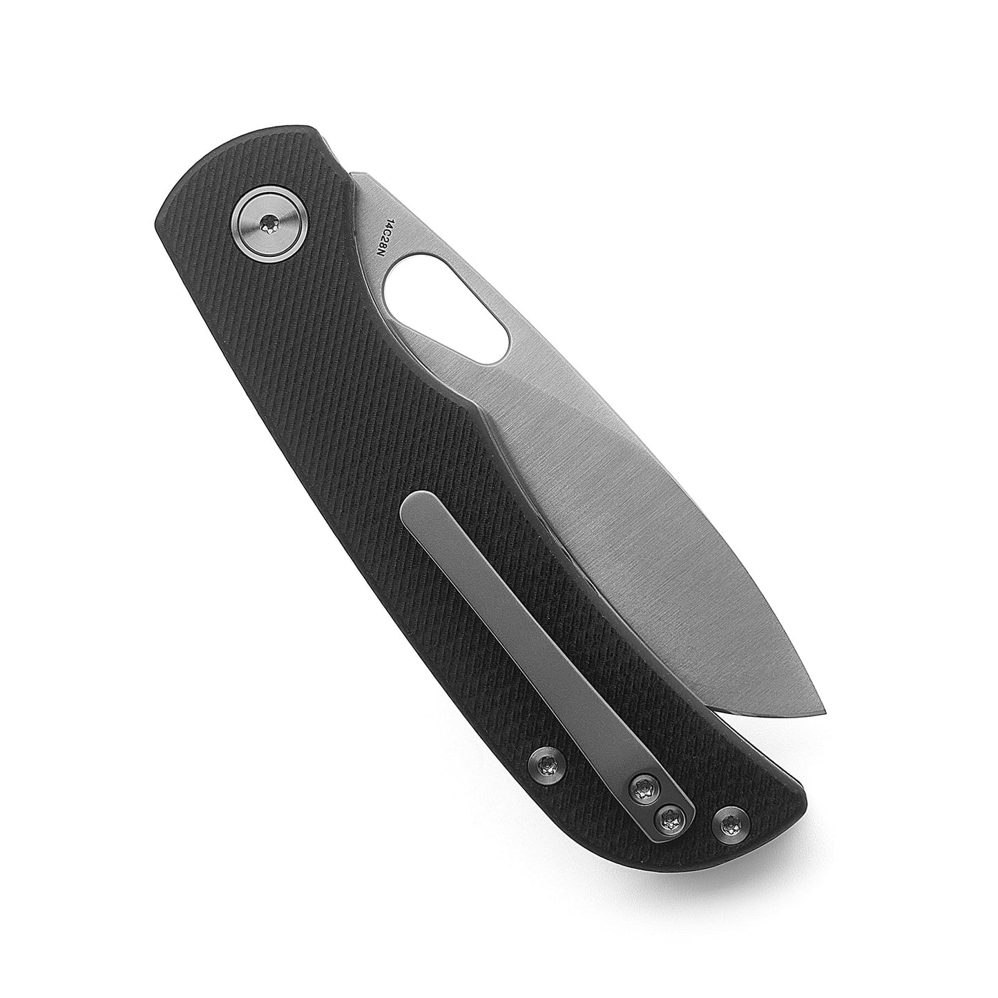 Miguron Moyarl Folding Knife 3.25" 14C28N Satin Blade Black Micarta Handle MGR-806MWBK