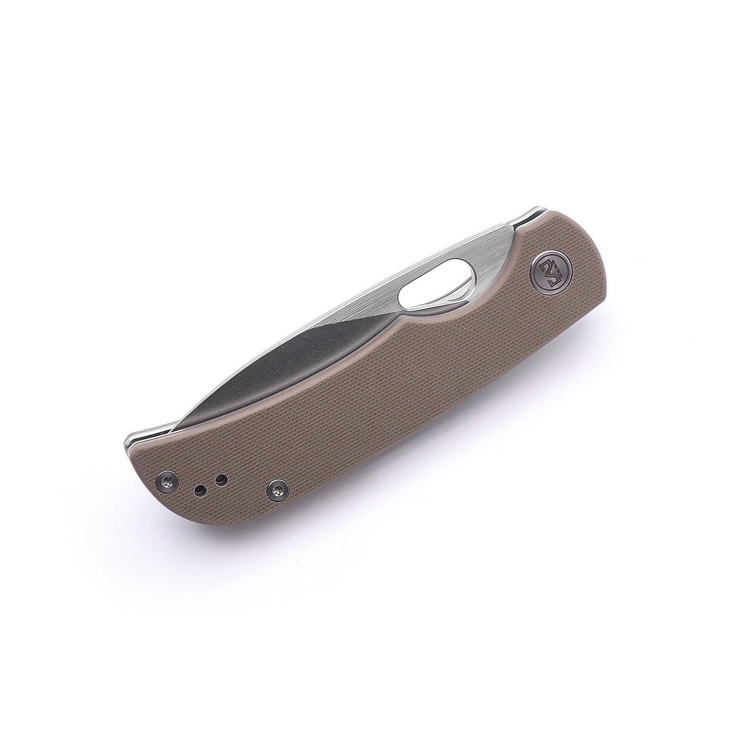 Miguron Moyarl Folding Knife 3.25" Stonewash/Satin 14C28N Blade Tan G10 Handle MGR-806TN