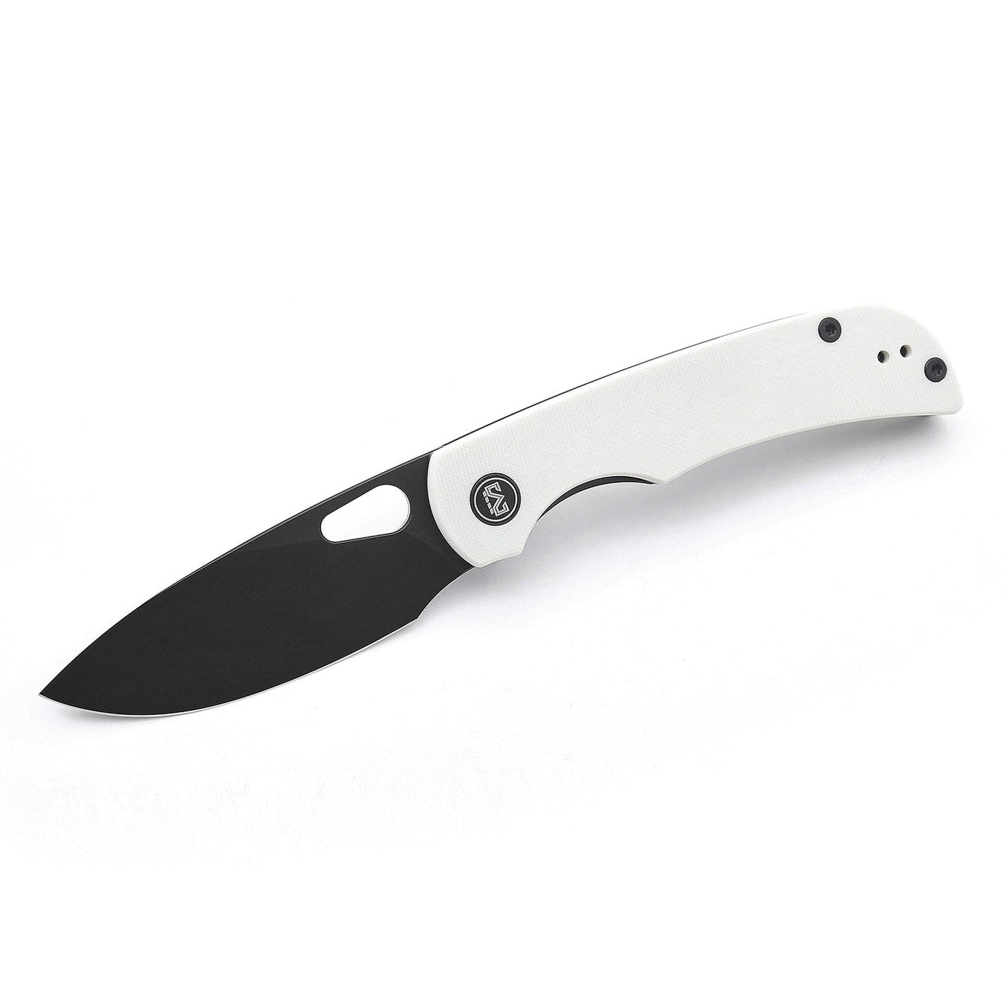 Miguron Moyarl Folding Knife 3.25" Black PVD 14C28N Blade White G10 Handle MGR-806WH