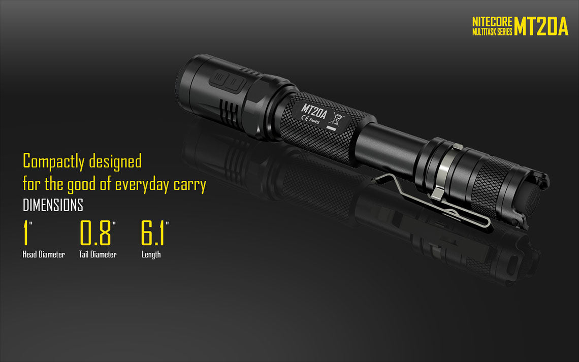 Nitecore MT20A 2x AA 360 Lumens CREE XP-G2 R5 LED Flashlight