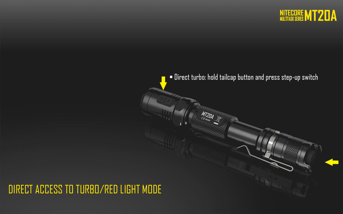 Nitecore MT20A 2x AA 360 Lumens CREE XP-G2 R5 LED Flashlight