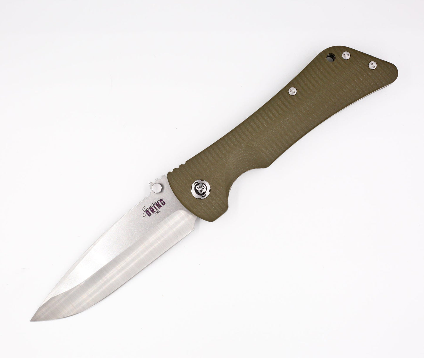 Southern Grind Bad Monkey Drop Point Satin - OD Green G10 Handles