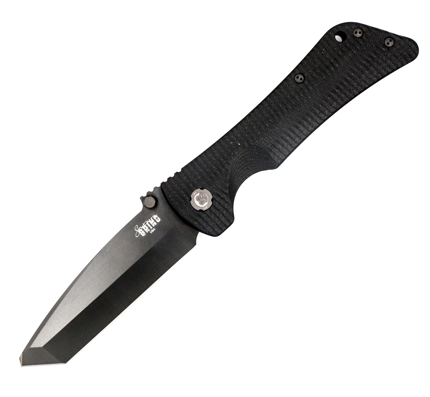Southern Grind Custom Bad Monkey Tanto Black - Black G10 Handles