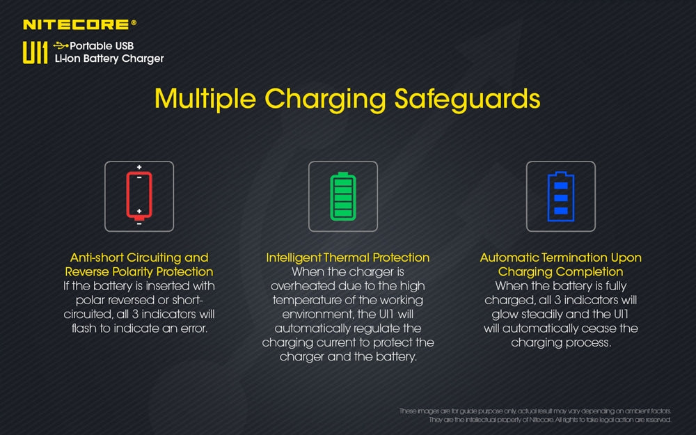 Nitecore UI1 single-slot portable USB Li-ion battery charger – additional Nitecore product photo