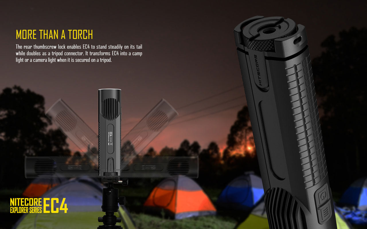 Nitecore EC4 2x 18650 / 4x CR123A 1000 Lumens Cree XM-L2 U2 LED Flashlight