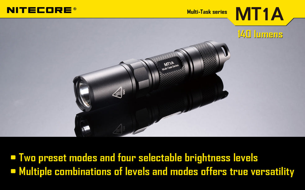 NiteCore Multi Task Series MT1A 180 Lumen 1 x AA CREE XP-G LED Flashlight