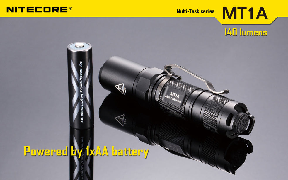 NiteCore Multi Task Series MT1A 180 Lumen 1 x AA CREE XP-G LED Flashlight