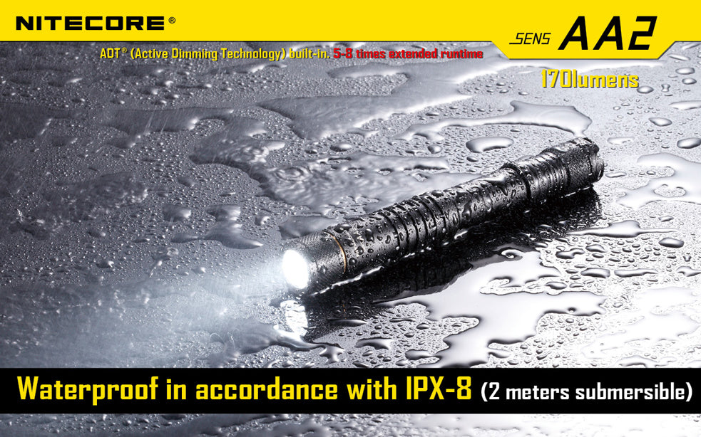 Nitecore SENS AA2 170 Lumen 2 x AA LED Flashlight