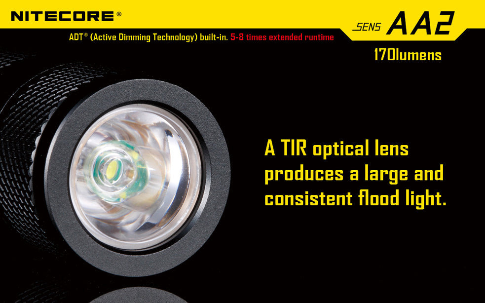 Nitecore SENS AA2 170 Lumen 2 x AA LED Flashlight