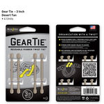 Nite Ize Gear Tie 3 inch - Desert Tan 4pk