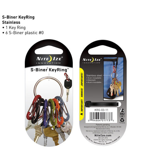Nite Ize S-Biner Key Ring - Stainless Steel