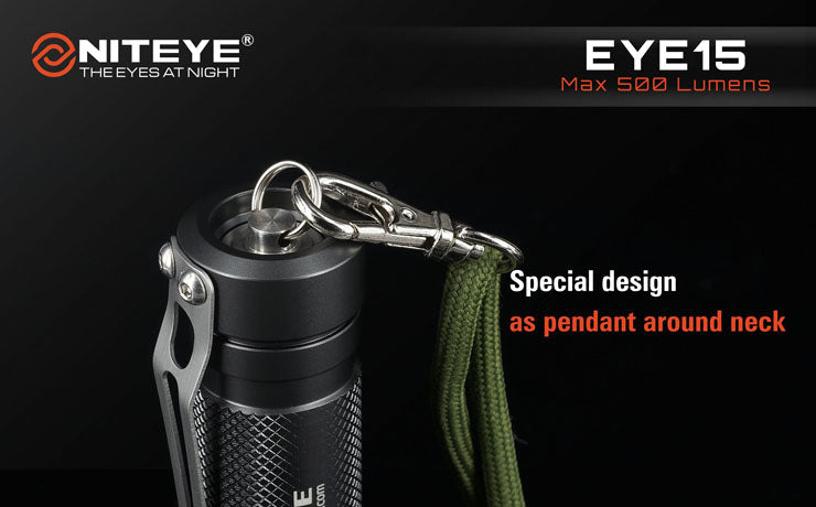 Niteye EYE15 2 x CR123A / 1 x 18650 CREE XM-L U2 LED 500 Lumen Flashlight