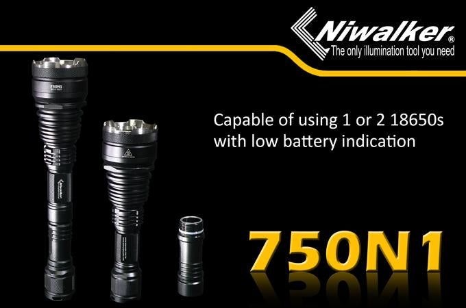 Niwalker 750N1 1/2 x 18650 720 Lumen XM-L U2 LED Flashlight
