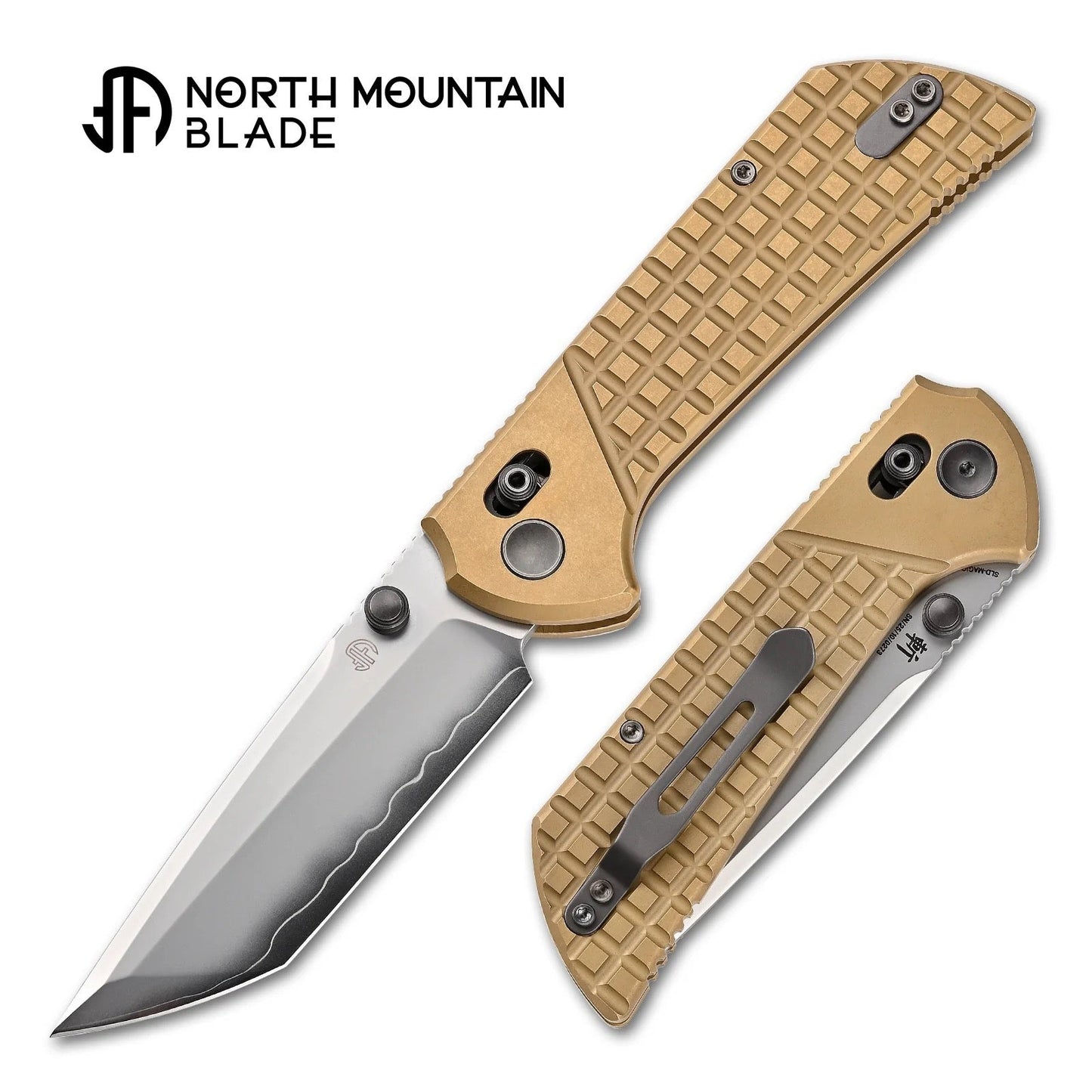 North Mountain Blade 2532-CU CHOP – SLD-Magic Tanto Blade | Brass Handle | Crossbar Lock | 10-Year Warranty