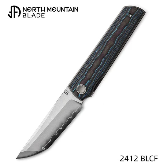 North Mountain Blade 2412-BLCF chop4 front flipper open folding knife