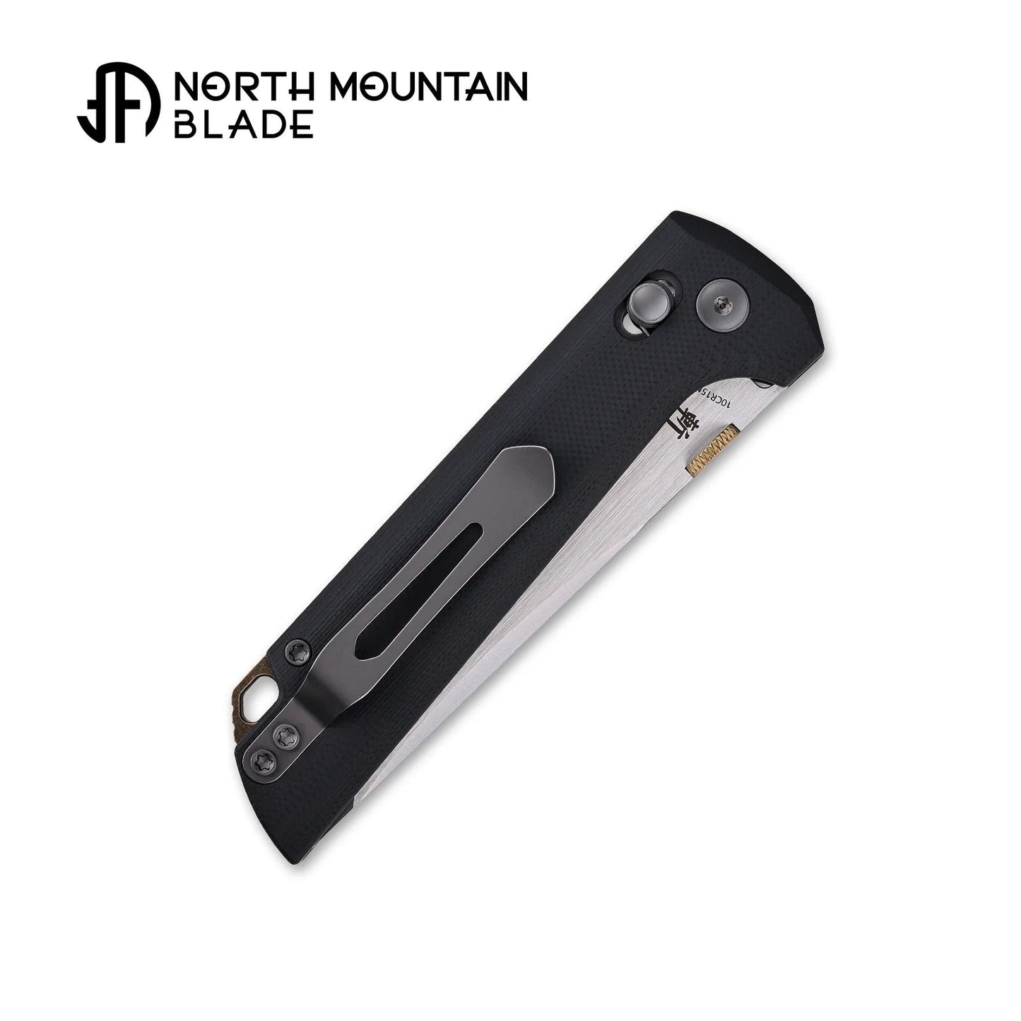North Mountain Blade 2418-BK-5 Chop – 3.5" 5-Layer Copper Steel Crossbar Lock Knife