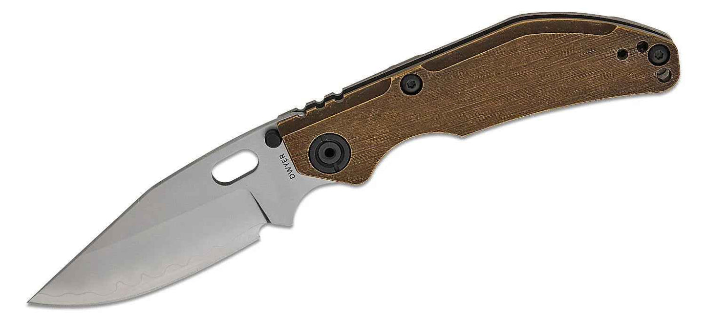 North Mountain Blade BBNM 2521-CU Bronze Bowie – 3.62" SLD Hamon Blade, Bronze Handle Frame Lock Knife