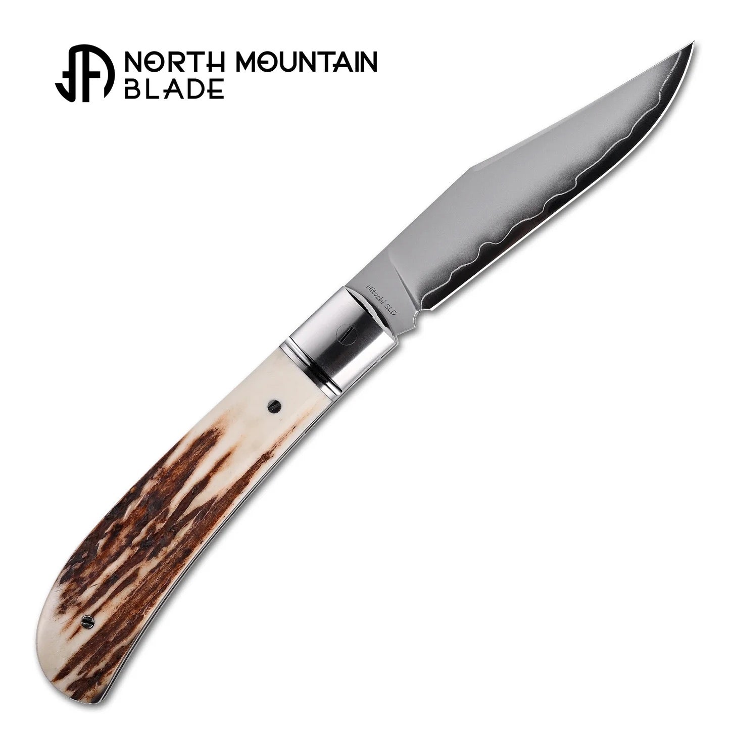 North Mountain Blade 2531-ATL Thin Classic Lanny Gentleman Pocket Knife Antler Handle
