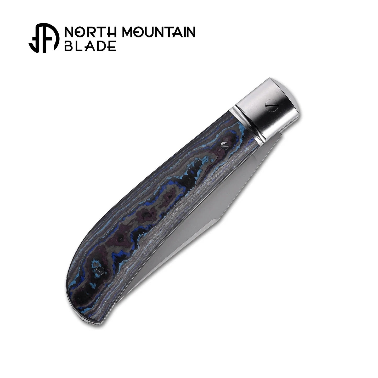 North Mountain Blade 2531-BLCF lanny gentleman slip joint blue cf closed position