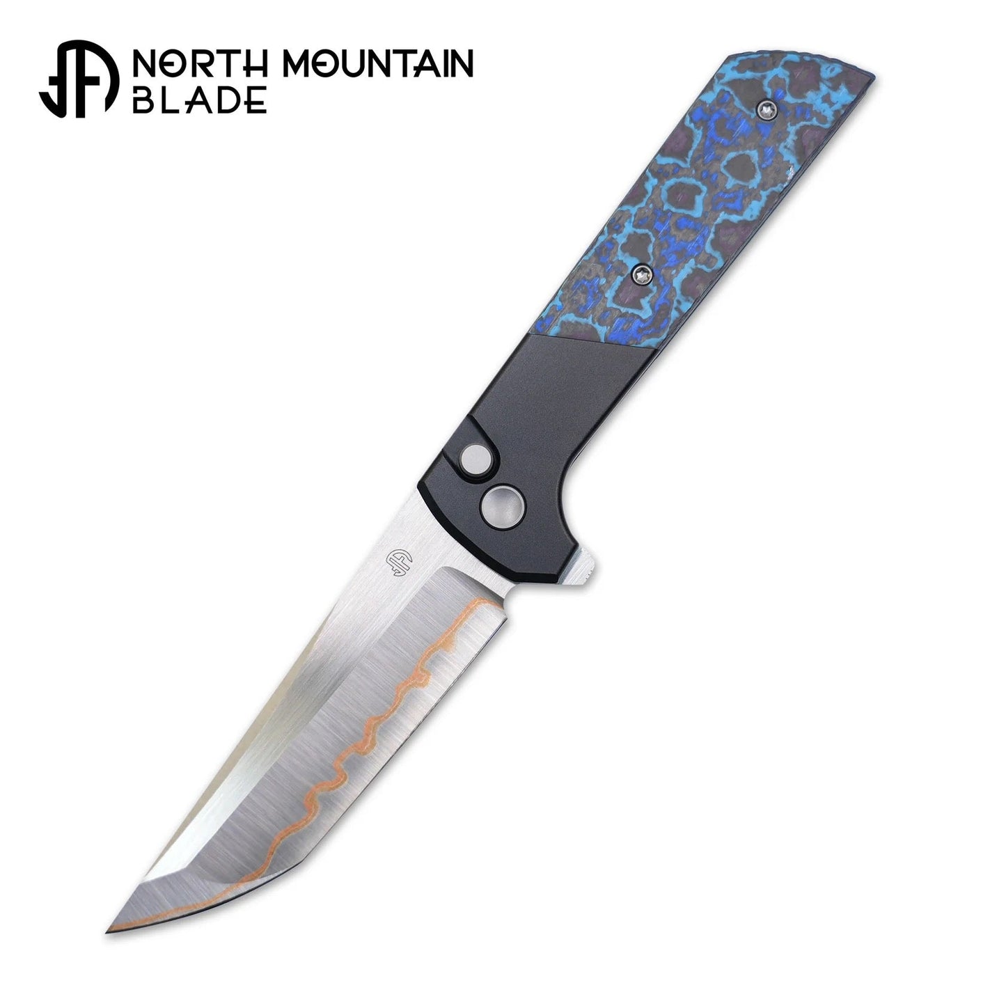 North Mountain Blade Chop 2 2407‑BLCF‑5 – Blue Galaxy Ceramic Carbon Fiber, 7075 Aluminum Frame
