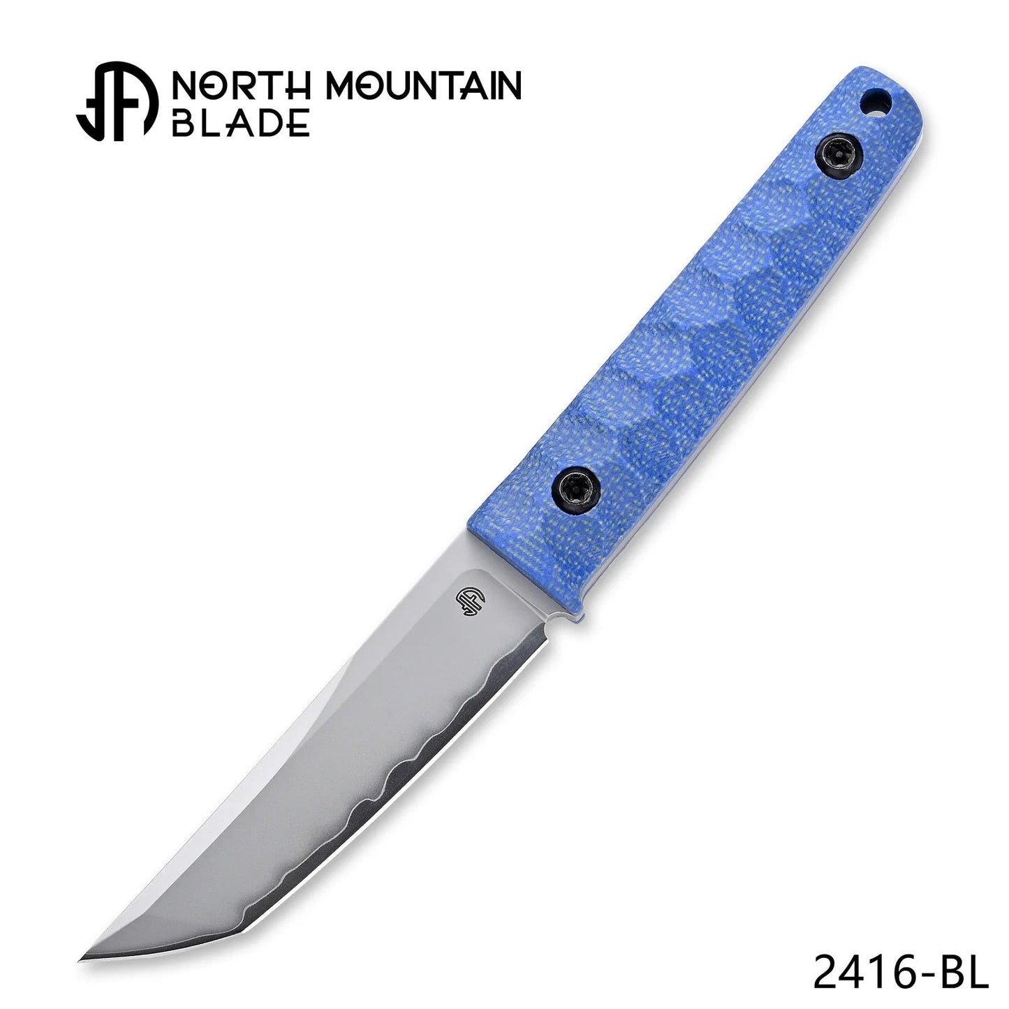 North Mountain Blade CHOP MINI 3.39" SLD-MAGIC Fixed Blade Knife Blue G10 2416-BL Kydex Sheath Included
