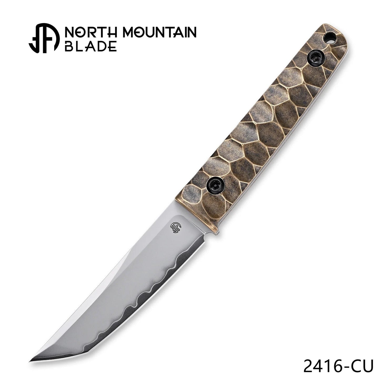 North Mountain Blade CHOP MINI 3.39" SLD-MAGIC Fixed Blade Copper Handle Kydex Sheath 2416-CU