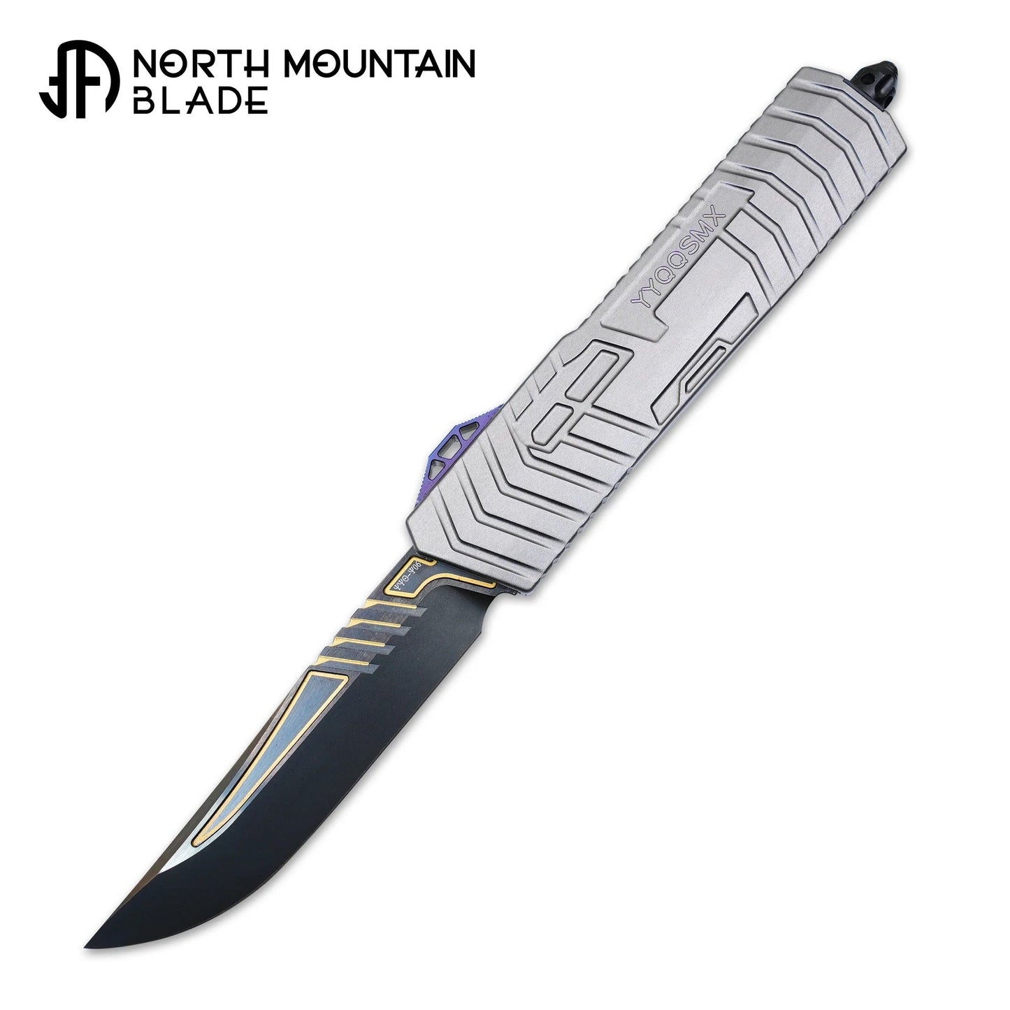 North Mountain Blade NMB-Giant otf knife m390 steel folding knife front view